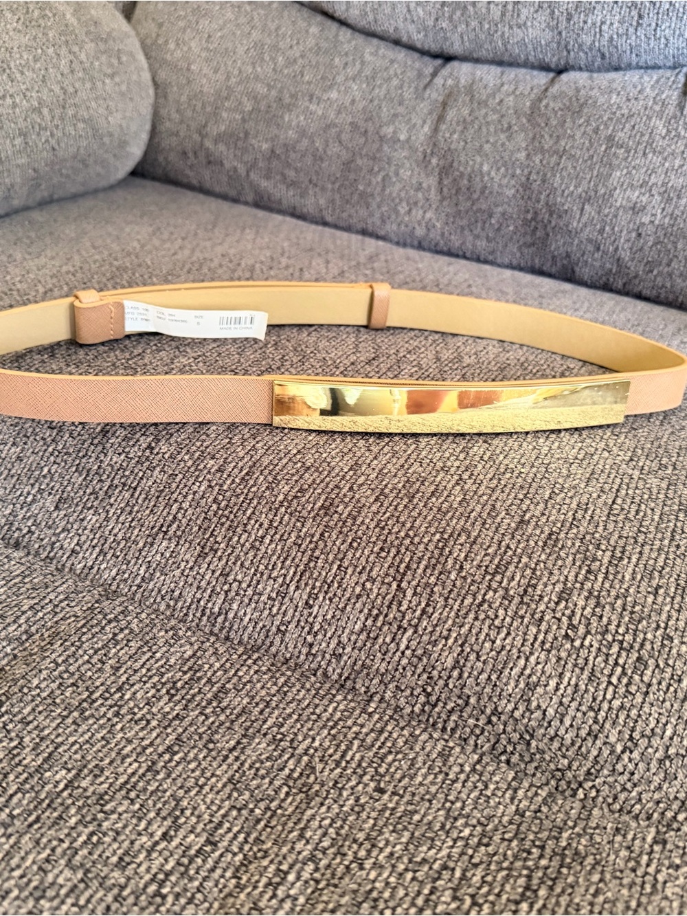 The Limited tan & gold belt